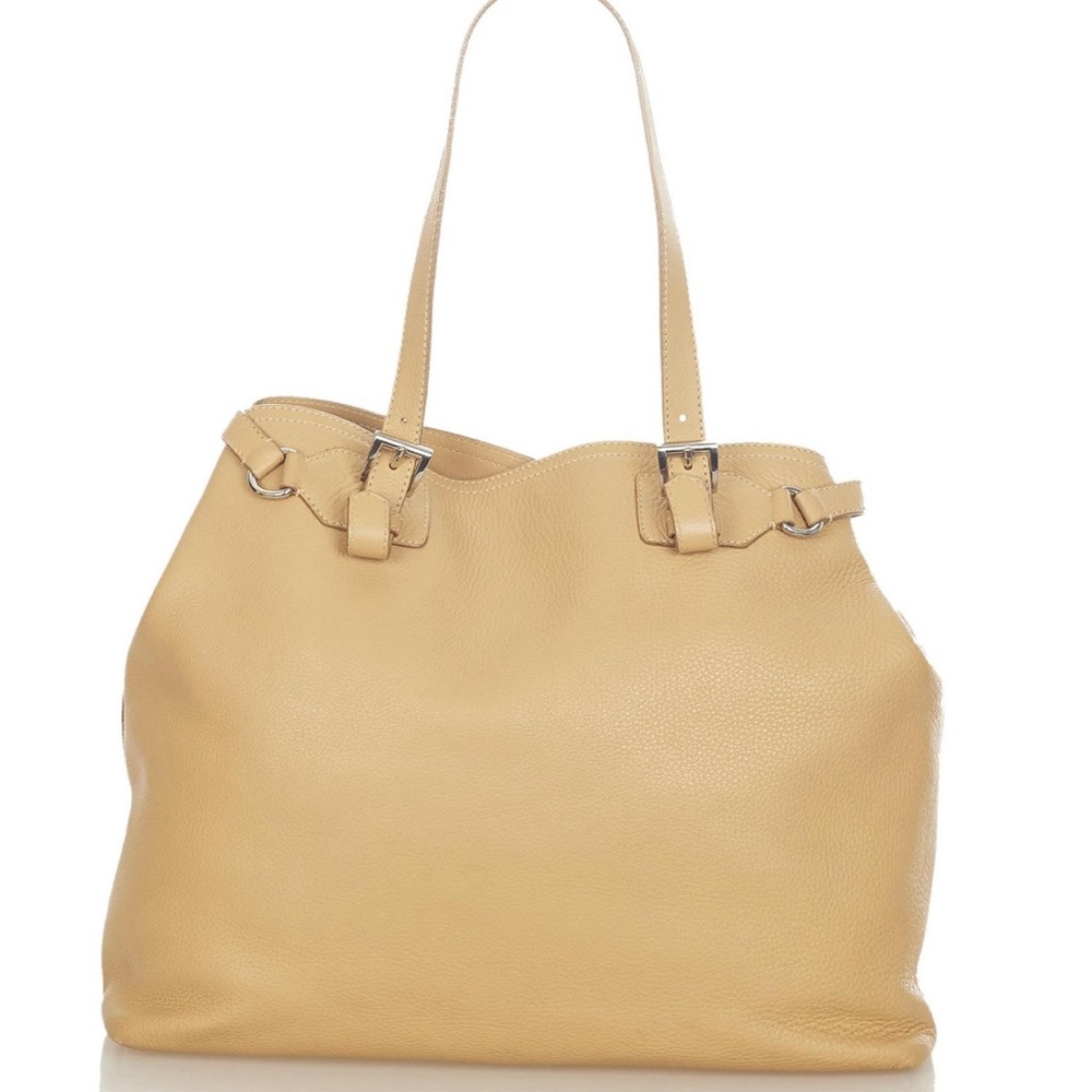 Prada Brown Vitello Daino Tote Bag Beige - Picture 9 of 11